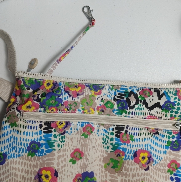 Kipling Alvar Tote Crossbody Bag Daisy Floral Shoulder - Picture 6 of 7